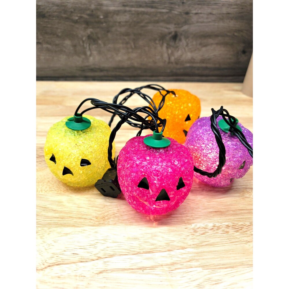Halloween Pumpkin String Gummy Lights Multicolor